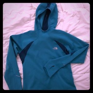 North face thermal pullover hoodie blue